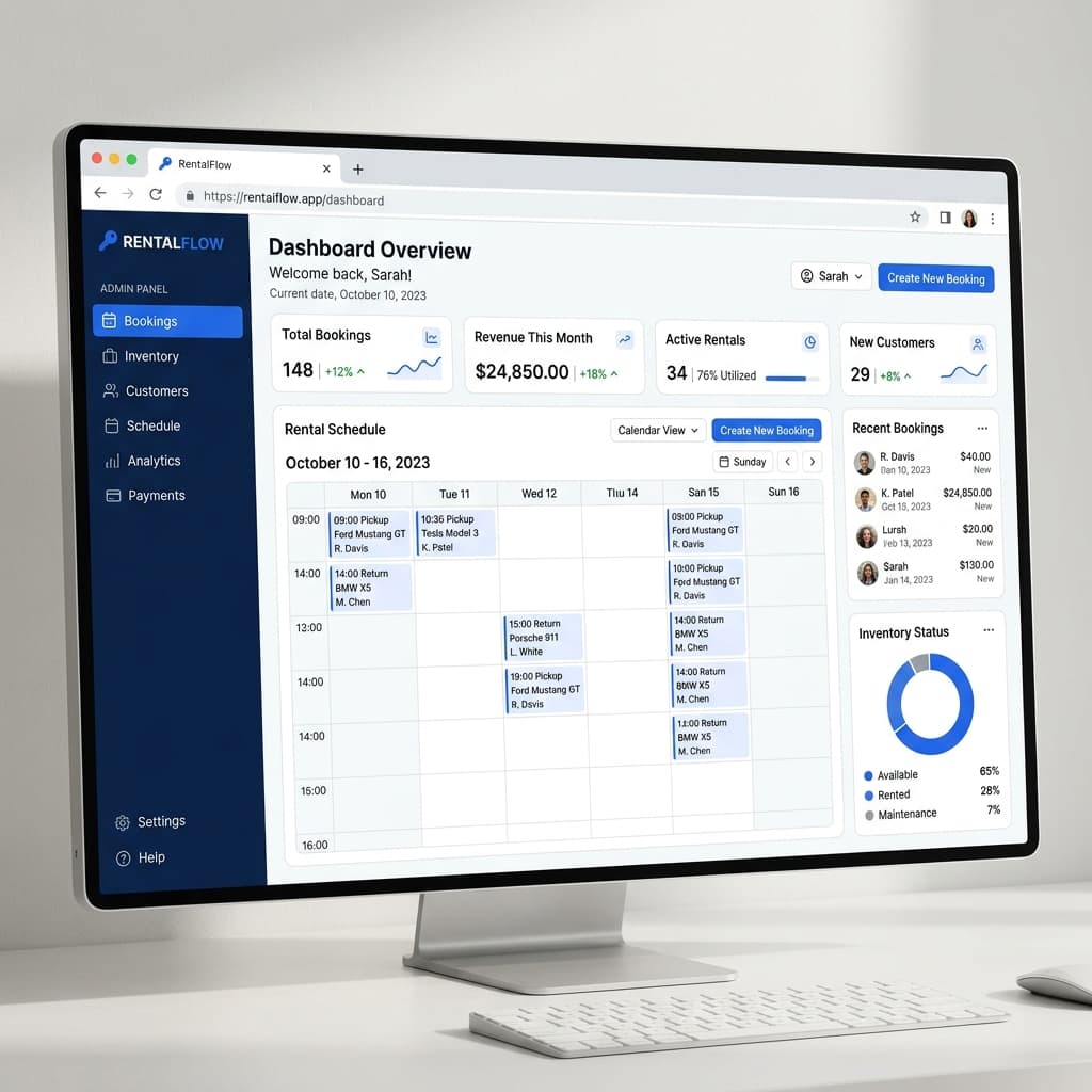 Fabb.booking Dashboard Mockup